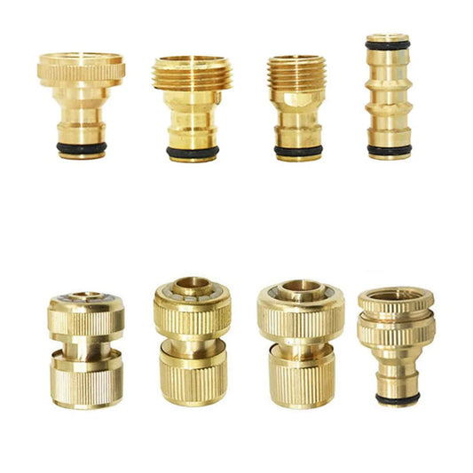 Brass Quick-Stop Hose Connector Adapter